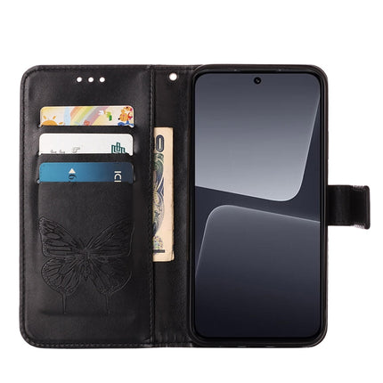 Embossed Butterfly Leather Phone Case, For Xiaomi 13 Pro, For Xiaomi Poco X5 Pro 5G / Redmi Note 12 Pro Speed