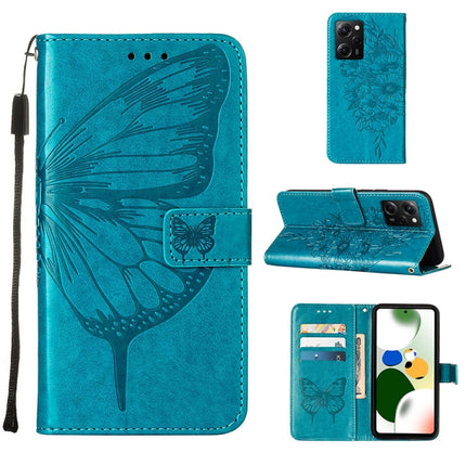 Embossed Butterfly Leather Phone Case, For Xiaomi 13 Pro, For Xiaomi Poco X5 Pro 5G / Redmi Note 12 Pro Speed