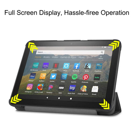 For Kindle Fire HD 8 (2020) Custer Pattern Pure Color Horizontal Flip Leather Case with Three-folding Holder & Wake-up / Sleep Function, For Kindle Fire HD 8 (2020)
