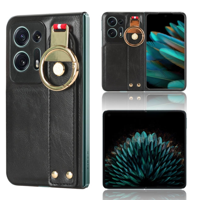 Wristband Leather Back Phone Case, For OPPO Find N2, For OPPO Find N3 / OnePlus Open, For OPPO Find N, For OPPO Find X6 5G