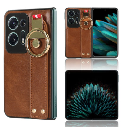 Wristband Leather Back Phone Case, For OPPO Find N3 / OnePlus Open, For OPPO Find N2, For OPPO Find N, For OPPO Find X6 5G