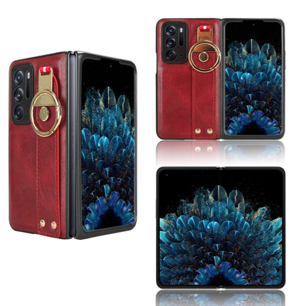 Wristband Leather Back Phone Case, For OPPO Find N3 / OnePlus Open, For OPPO Find N2, For OPPO Find N, For OPPO Find X6 5G