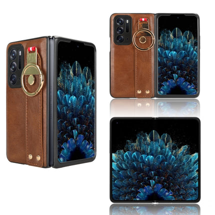 Wristband Leather Back Phone Case, For OPPO Find N3 / OnePlus Open, For OPPO Find N2, For OPPO Find N, For OPPO Find X6 5G