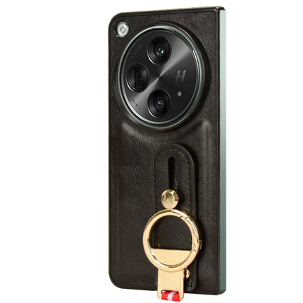 Wristband Leather Back Phone Case, For OPPO Find N3 / OnePlus Open, For OPPO Find N2, For OPPO Find N, For OPPO Find X6 5G
