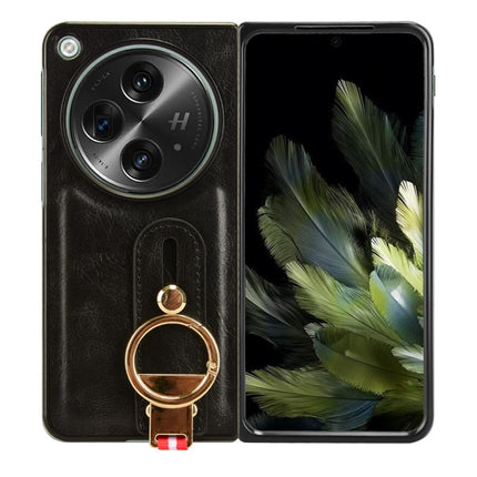 Wristband Leather Back Phone Case, For OPPO Find N3 / OnePlus Open, For OPPO Find N2, For OPPO Find N, For OPPO Find X6 5G