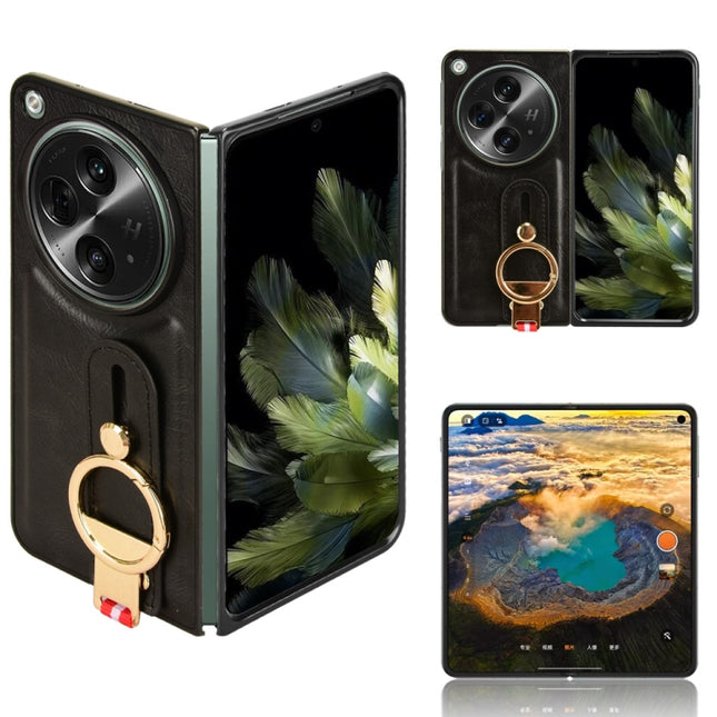 Wristband Leather Back Phone Case, For OPPO Find N2, For OPPO Find N3 / OnePlus Open, For OPPO Find N, For OPPO Find X6 5G
