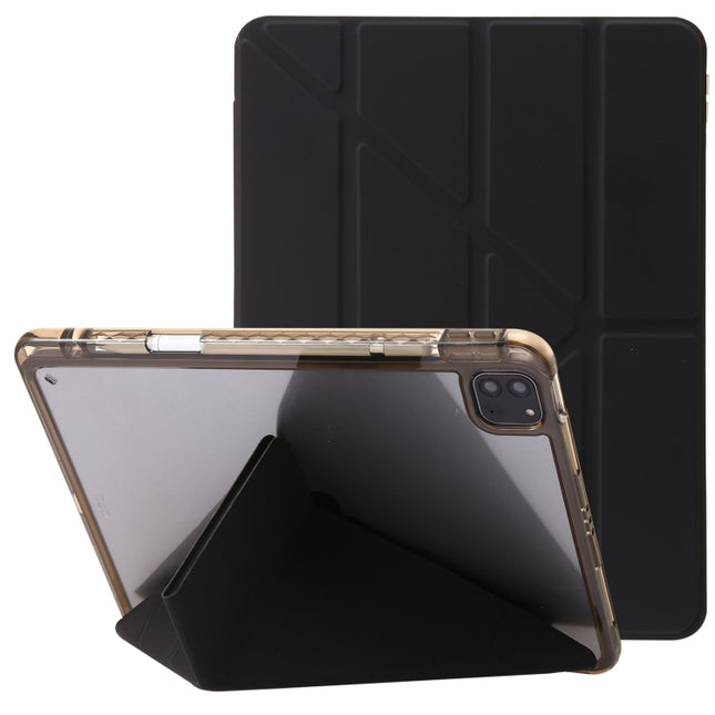 Clear Acrylic Deformation Leather Tablet Case, For iPad Pro 11 2022 / 2021 / 2020, For iPad Air / Air 2 / 9.7 2018 / 2017