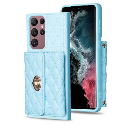Horizontal Metal Buckle Wallet Rhombic Leather Phone Case, For Samsung Galaxy S23+ 5G, For Samsung Galaxy S23 Ultra 5G, For Samsung Galaxy S22 Ultra 5G, For Samsung Galaxy S21 FE 5G