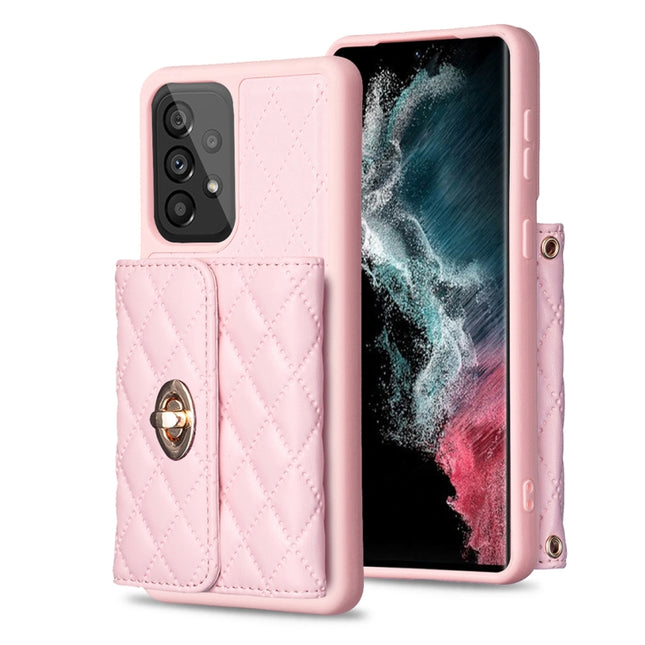 Horizontal Metal Buckle Wallet Rhombic Leather Phone Case, For Samsung Galaxy A53 5G, For Samsung Galaxy A54 5G