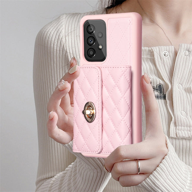 Horizontal Metal Buckle Wallet Rhombic Leather Phone Case, For Samsung Galaxy A53 5G, For Samsung Galaxy A54 5G