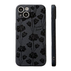 For iPhone SE 2022 / 2020 / 7 / 8 / Black Rose