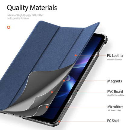 DUX DUCIS Domo Series Magnetic Flip Leather Tablet Case, For Redmi Pad 2 SE 9.7 inch 2026, For Xiaomi Pad 7S Pro 12.5, For Xiaomi Redmi Pad 2, For Xiaomi Pad 6 Pro / Pad 6