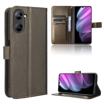 Diamond Texture Leather Phone Case, For OPPO Find X6, For Realme V30 / V30t 5G, For Orbic Q10 4G, For Tecno Spark 10 4G