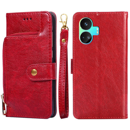 Zipper Bag Leather Phone Case, For vivo iQOO Z7x, For OPPO A55S 5G, For Realme GT Neo5 SE, For Xiaomi Redmi Note 12 Turbo, For Kyocera Digno SX3-KYG02, For Nokia C12