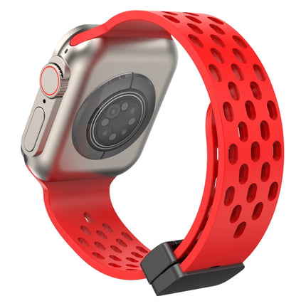 Magnetic Clasp Silicone Watch Band, For Apple Watch Series 8&7 41mm