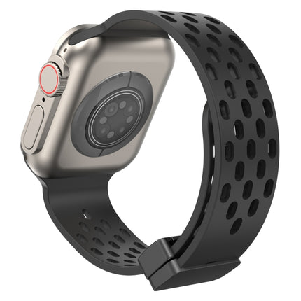 Magnetic Clasp Silicone Watch Band, For Apple Watch Series 8&7 45mm