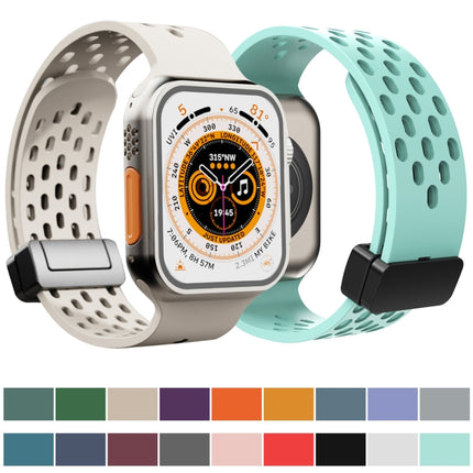 Magnetic Clasp Silicone Watch Band, For Apple Watch Series 8&7 45mm
