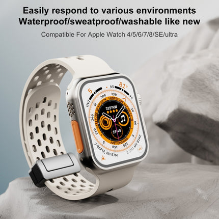 Magnetic Clasp Silicone Watch Band, For Apple Watch Series 8&7 45mm