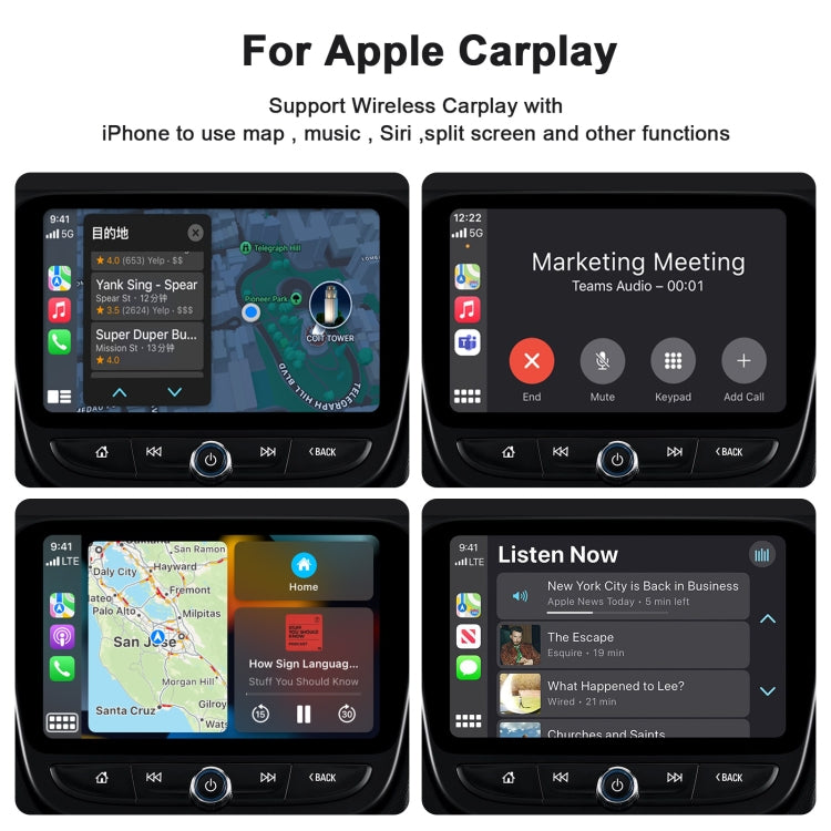 THT-020-2 USB + USB-C / Type-C Wired to Wireless Carplay Adapter for iPhone
