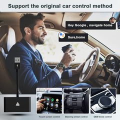 THT-020-2+ USB + USB-C / Type-C Wired to Wireless Carplay Adapter for Android Smartphone