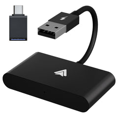THT-020-2+ USB + USB-C / Type-C Wired to Wireless Carplay Adapter for Android Smartphone