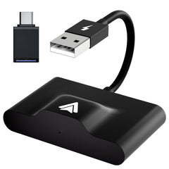 THT-020-3+ USB + USB-C / Type-C Wired to Wireless Carplay Adapter for Android Smartphone