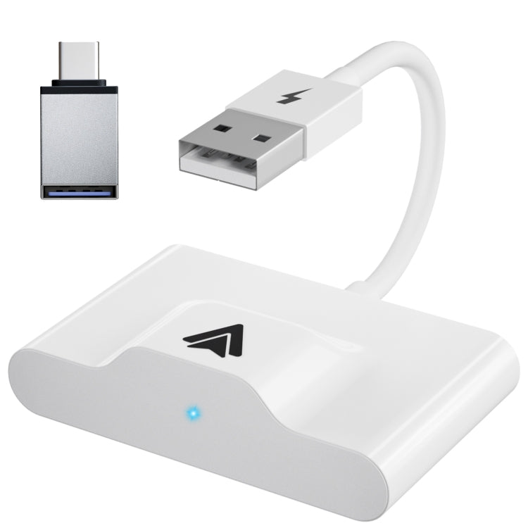 THT-020-3+ USB + USB-C / Type-C Wired to Wireless Carplay Adapter for Android Smartphone