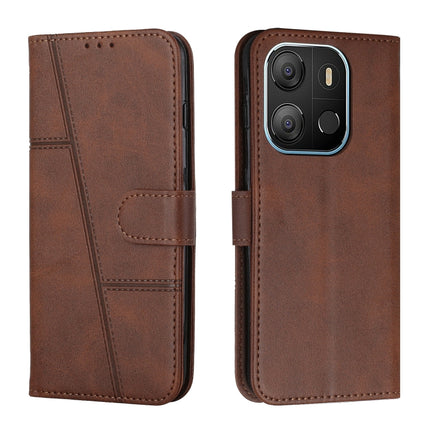Stitching Calf Texture Buckle Leather Phone Case, For Tecno Spark 10 Pro, For Tecno Spark 10C, For Tecno Pop 7, For Tecno Pop 7 Pro