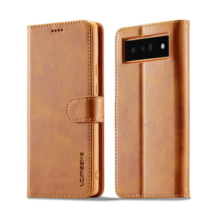 LC.IMEEKE Calf Texture Flip Leather Phone Case, For Google Pixel 6a