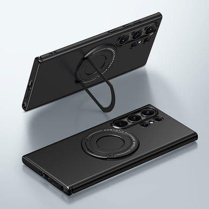 Matte Magsafe Magnetic Phone Case with Trolley Holder, For Samsung Galaxy S23 Ultra 5G