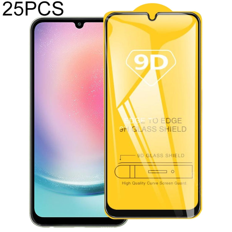 25pcs 9D Full Glue Full Screen Tempered Glass Film