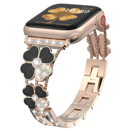 Petal Metal Diamond Watch Band, For Apple Watch 7 41mm, For Apple Watch 7 45mm, For Apple Watch SE 2023 40mm, For Apple Watch SE 2022 40mm