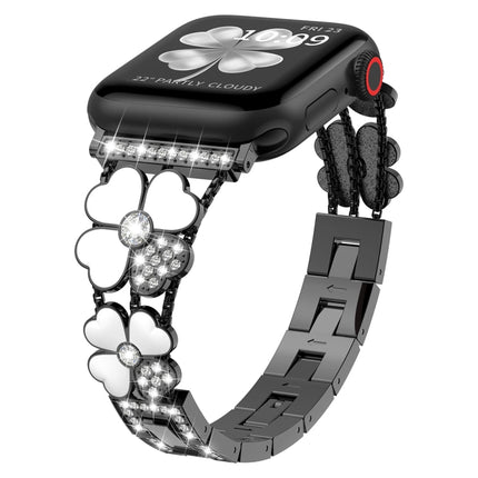 Petal Metal Diamond Watch Band, For Apple Watch 6 44mm, For Apple Watch Ultra 2 49mm, For Apple Watch 5 40mm, For Apple Watch 5 44mm