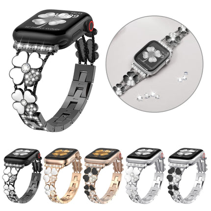 Petal Metal Diamond Watch Band, For Apple Watch 7 41mm, For Apple Watch 7 45mm, For Apple Watch SE 2023 40mm, For Apple Watch SE 2022 40mm