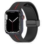 For Apple Watch 8 45mm / Black+Red
