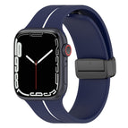 For Apple Watch SE 2023 44mm / Midnight Blue+White