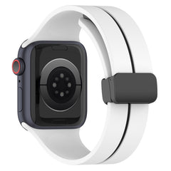 Two Color Folding Buckle Silicone Watch Band