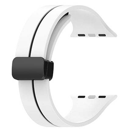 Two Color Folding Buckle Silicone Watch Band