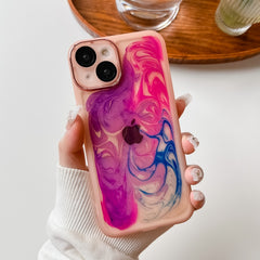 Oil Painting Electroplating TPU Phone Case, For iPhone 14, For iPhone 14 Pro, For iPhone 14 Plus, For iPhone 14 Pro Max, For iPhone 13, For iPhone 13 Pro