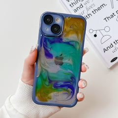 Oil Painting Electroplating TPU Phone Case, For iPhone 14, For iPhone 14 Pro, For iPhone 14 Plus, For iPhone 14 Pro Max, For iPhone 13, For iPhone 13 Pro