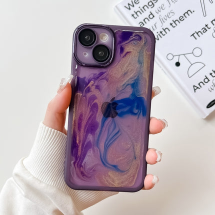 Oil Painting Electroplating TPU Phone Case, For iPhone 14, For iPhone 14 Pro, For iPhone 14 Plus, For iPhone 14 Pro Max, For iPhone 13