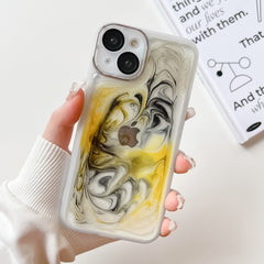 Oil Painting Electroplating TPU Phone Case, For iPhone 14, For iPhone 14 Pro, For iPhone 14 Plus, For iPhone 14 Pro Max, For iPhone 13, For iPhone 13 Pro