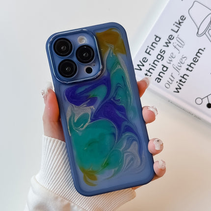 Oil Painting Electroplating TPU Phone Case, For iPhone 14, For iPhone 14 Pro, For iPhone 14 Plus, For iPhone 14 Pro Max, For iPhone 13
