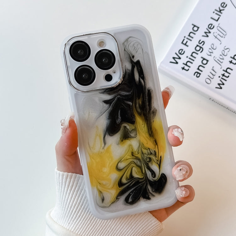 Oil Painting Electroplating TPU Phone Case, For iPhone 14, For iPhone 14 Pro, For iPhone 14 Plus, For iPhone 14 Pro Max, For iPhone 13