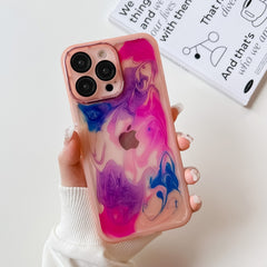 Oil Painting Electroplating TPU Phone Case, For iPhone 14, For iPhone 14 Pro, For iPhone 14 Plus, For iPhone 14 Pro Max, For iPhone 13, For iPhone 13 Pro