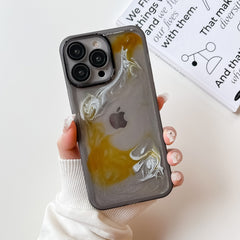 Oil Painting Electroplating TPU Phone Case, For iPhone 14, For iPhone 14 Pro, For iPhone 14 Plus, For iPhone 14 Pro Max, For iPhone 13, For iPhone 13 Pro