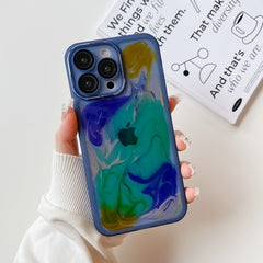 Oil Painting Electroplating TPU Phone Case, For iPhone 14, For iPhone 14 Pro, For iPhone 14 Plus, For iPhone 14 Pro Max, For iPhone 13, For iPhone 13 Pro