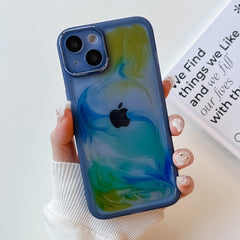 Oil Painting Electroplating TPU Phone Case, For iPhone 14, For iPhone 14 Pro, For iPhone 14 Plus, For iPhone 14 Pro Max, For iPhone 13, For iPhone 13 Pro