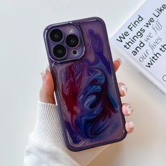 Oil Painting Electroplating TPU Phone Case, For iPhone 14, For iPhone 14 Pro, For iPhone 14 Plus, For iPhone 14 Pro Max, For iPhone 13, For iPhone 13 Pro