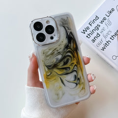 Oil Painting Electroplating TPU Phone Case, For iPhone 14, For iPhone 14 Pro, For iPhone 14 Plus, For iPhone 14 Pro Max, For iPhone 13, For iPhone 13 Pro